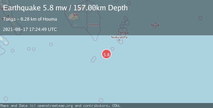 Map of SOUTH OF FIJI ISLANDS