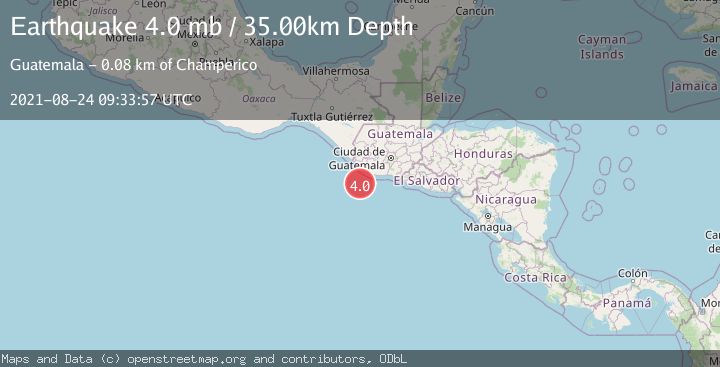 Map of OFFSHORE GUATEMALA