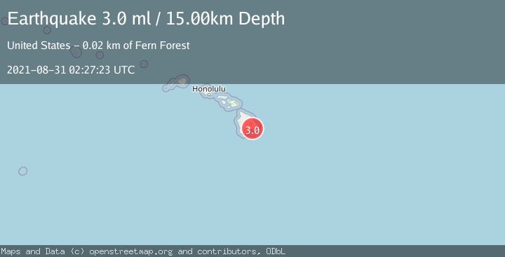 Map of ISLAND OF HAWAII, HAWAII