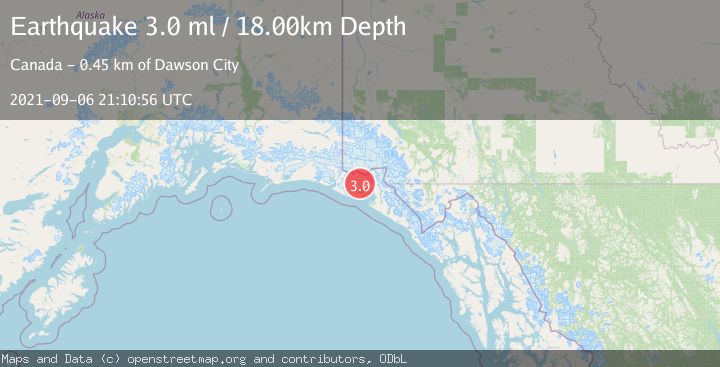 Map of SOUTHERN YUKON TERRITORY, CANADA