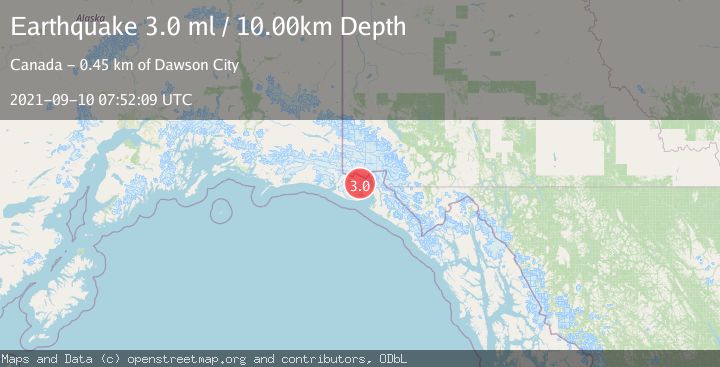 Map of SOUTHERN YUKON TERRITORY, CANADA
