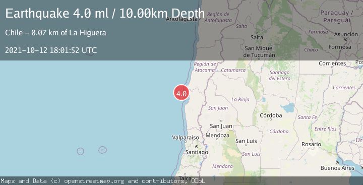 Map of OFFSHORE COQUIMBO, CHILE