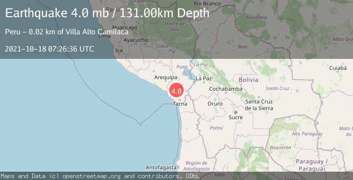Map of SOUTHERN PERU