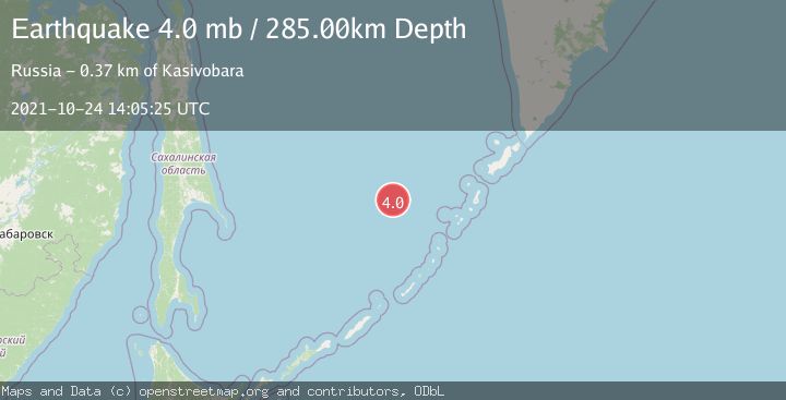 Map of NORTHWEST OF KURIL ISLANDS