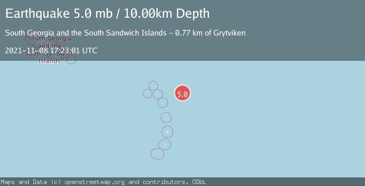 Map of SOUTH SANDWICH ISLANDS REGION