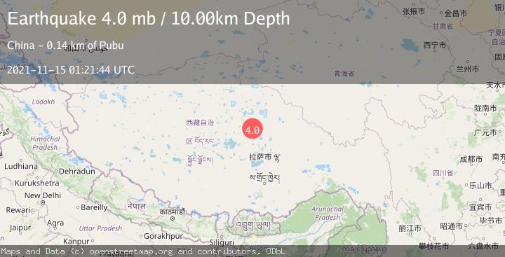 Map of EASTERN XIZANG
