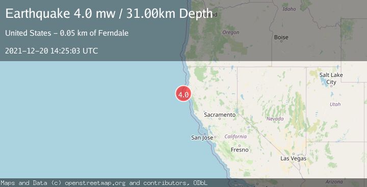 Map of OFFSHORE NORTHERN CALIFORNIA