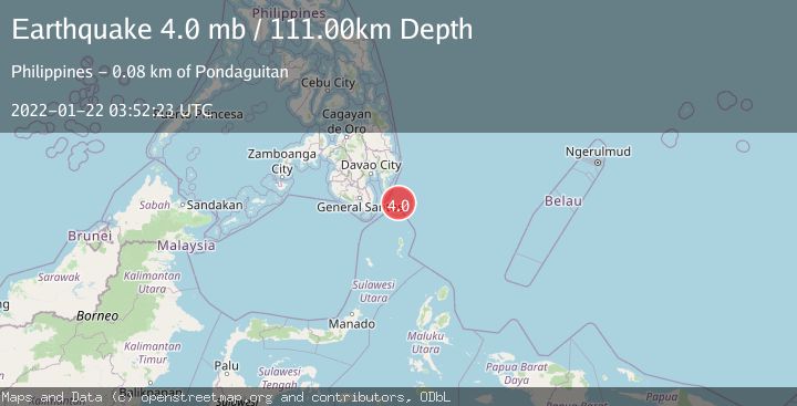 Map of MINDANAO, PHILIPPINES