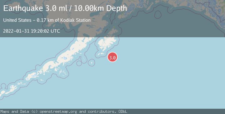 Map of KODIAK ISLAND REGION, ALASKA
