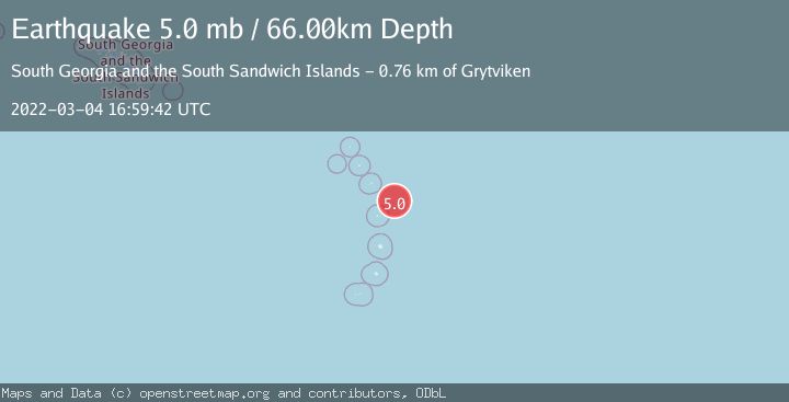 Map of SOUTH SANDWICH ISLANDS REGION