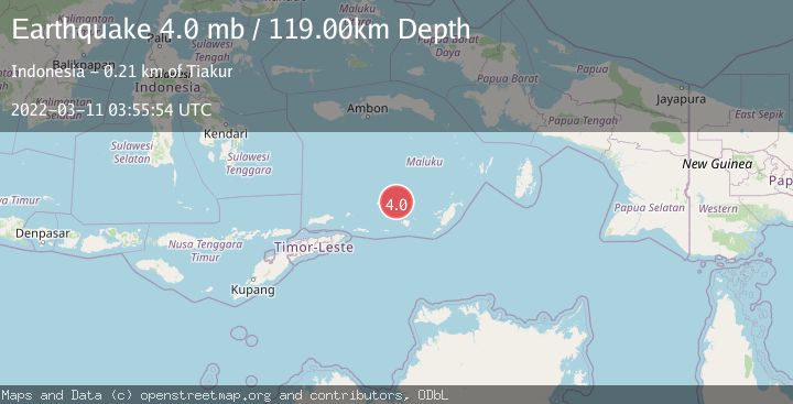 Map of KEPULAUAN BABAR, INDONESIA