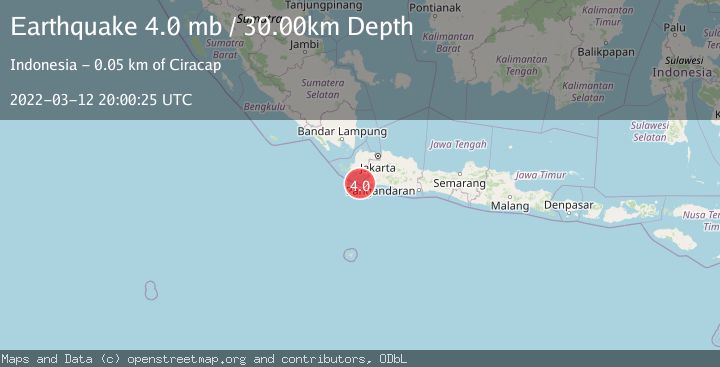 Map of JAVA, INDONESIA