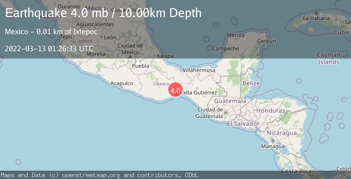 Map of OAXACA, MEXICO