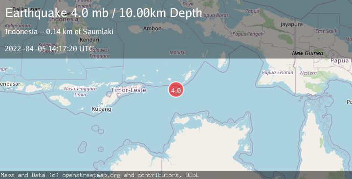 Map of KEP. TANIMBAR REGION, INDONESIA