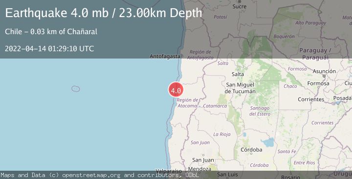Map of OFFSHORE ATACAMA, CHILE