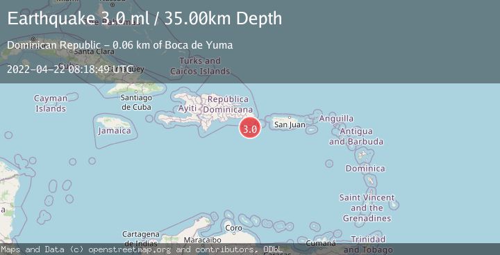 Map of DOMINICAN REPUBLIC REGION