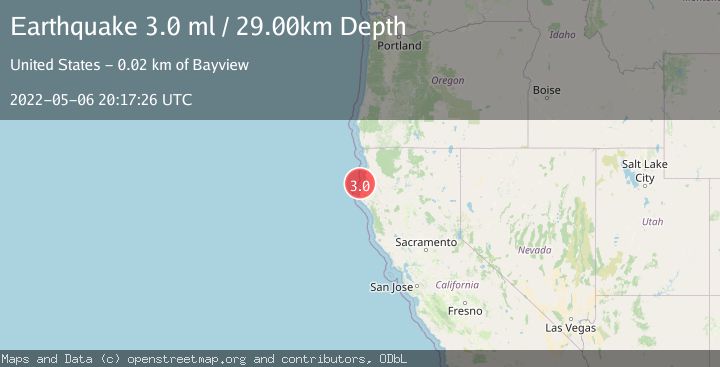 Map of OFFSHORE NORTHERN CALIFORNIA