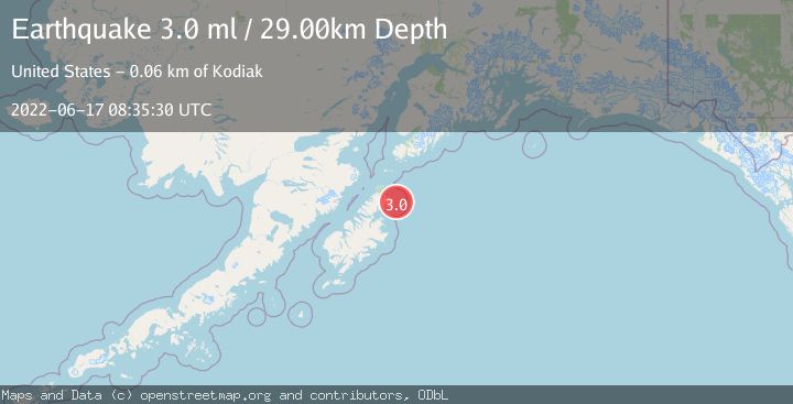 Map of KODIAK ISLAND REGION, ALASKA