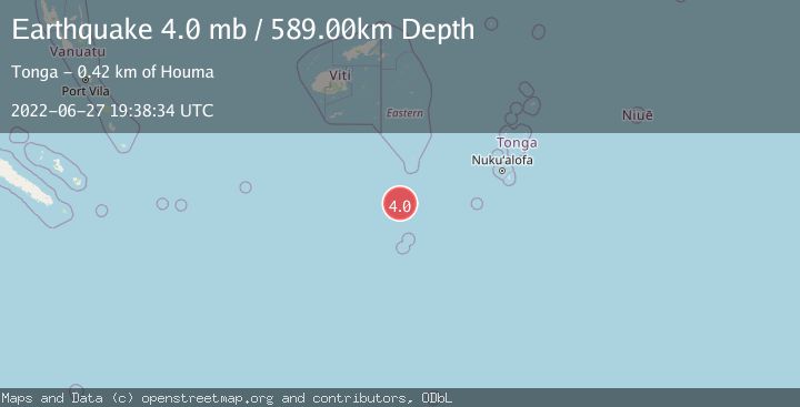 Map of SOUTH OF FIJI ISLANDS