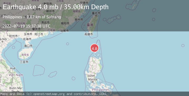 Map of BATAN ISL REGION, PHILIPPINES