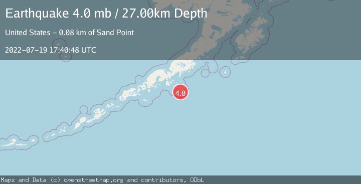 Map of SOUTH OF ALASKA