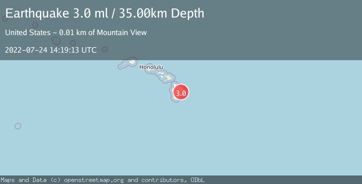 Map of ISLAND OF HAWAII, HAWAII