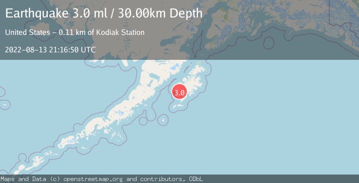 Map of KODIAK ISLAND REGION, ALASKA