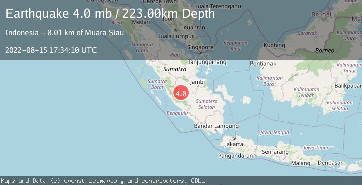 Map of SOUTHERN SUMATRA, INDONESIA