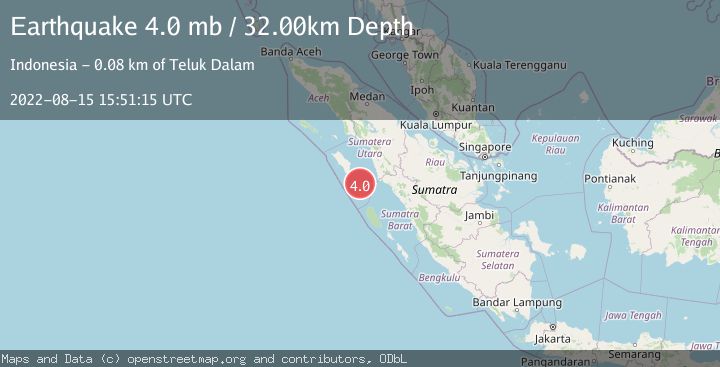 Map of NIAS REGION, INDONESIA