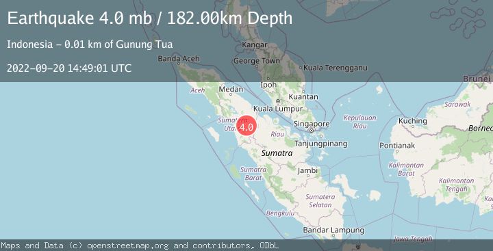 Map of NORTHERN SUMATRA, INDONESIA