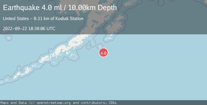 Map of SOUTH OF ALASKA