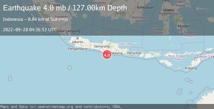 Map of JAVA, INDONESIA