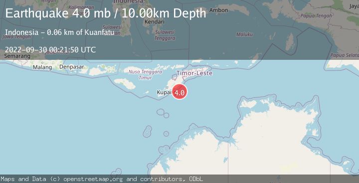 Map of TIMOR REGION, INDONESIA