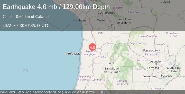 Map of ANTOFAGASTA, CHILE