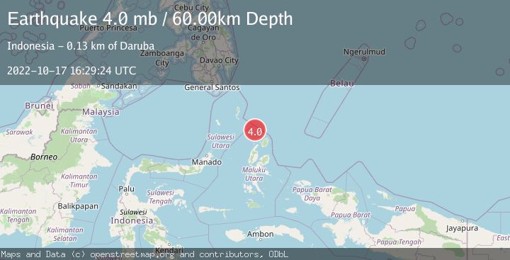 Map of KEPULAUAN TALAUD, INDONESIA