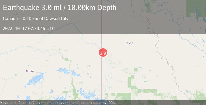 Map of SOUTHERN YUKON TERRITORY, CANADA