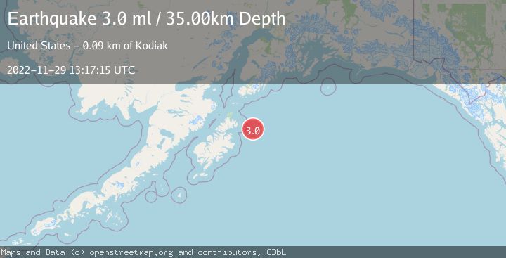 Map of KODIAK ISLAND REGION, ALASKA