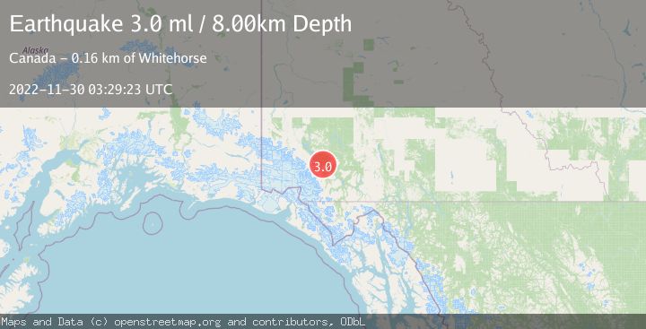 Map of SOUTHERN YUKON TERRITORY, CANADA