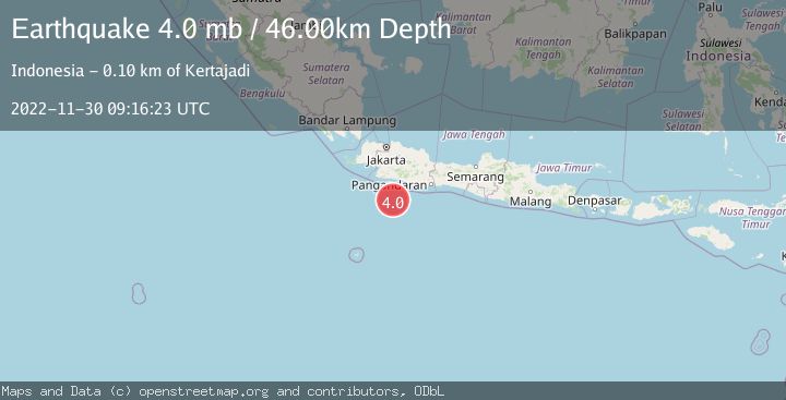 Map of JAVA, INDONESIA