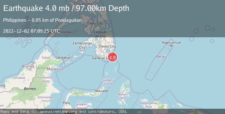 Map of MINDANAO, PHILIPPINES