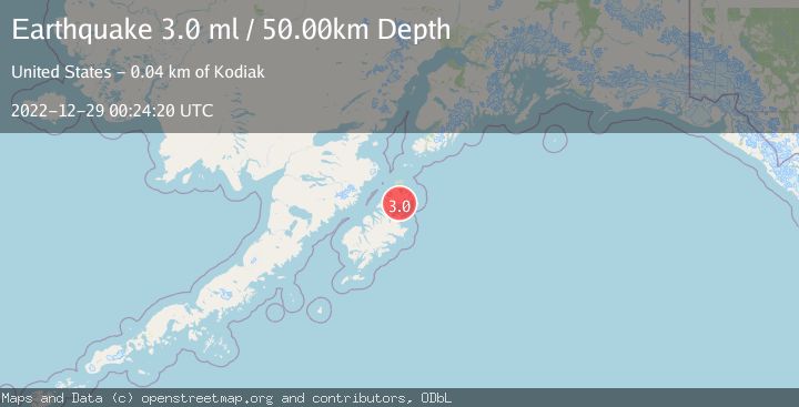 Map of KODIAK ISLAND REGION, ALASKA