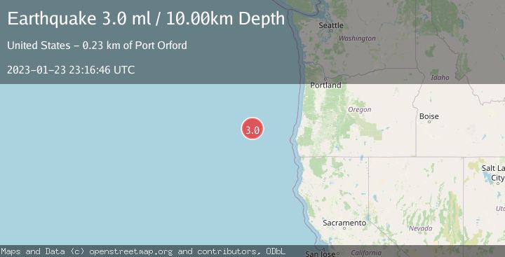 Map of OFF COAST OF OREGON