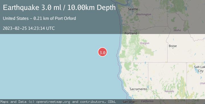Map of OFF COAST OF OREGON