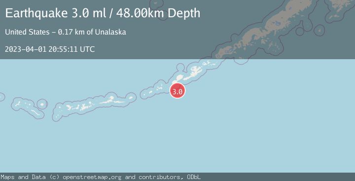 Map of FOX ISLANDS, ALEUTIAN ISLANDS