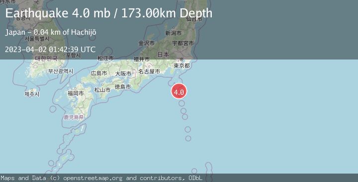 Map of IZU ISLANDS, JAPAN REGION