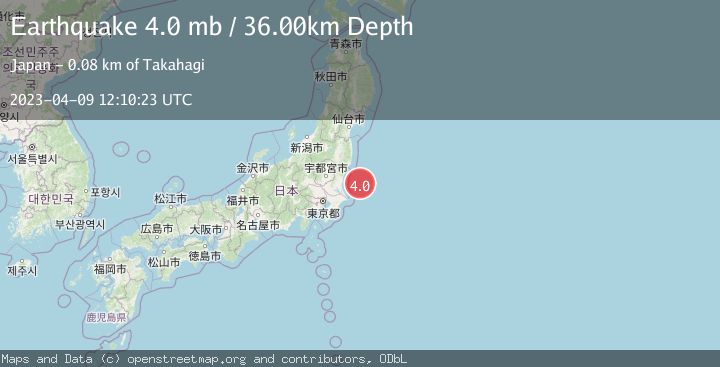 Map of NEAR EAST COAST OF HONSHU, JAPAN