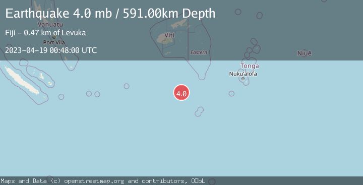 Map of SOUTH OF FIJI ISLANDS