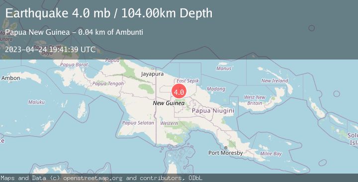 Map of NEW GUINEA, PAPUA NEW GUINEA