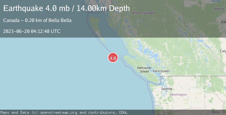 Map of VANCOUVER ISLAND, CANADA REGION