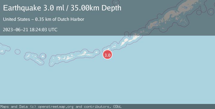 Map of FOX ISLANDS, ALEUTIAN ISLANDS